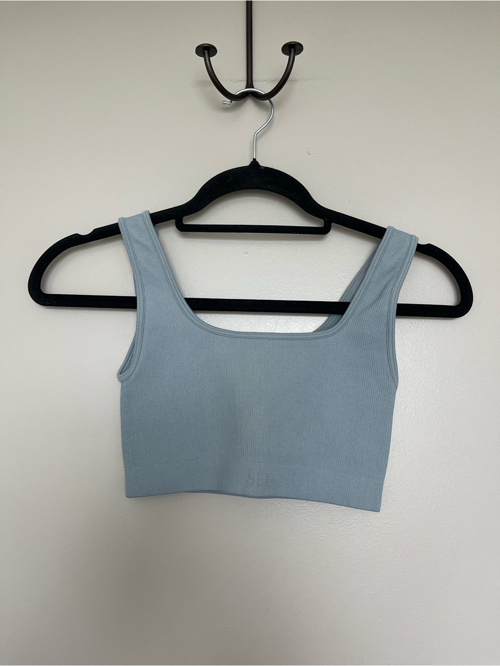 SET Active Ribbed Square Neck Crop Tank - Picture 2 of 6